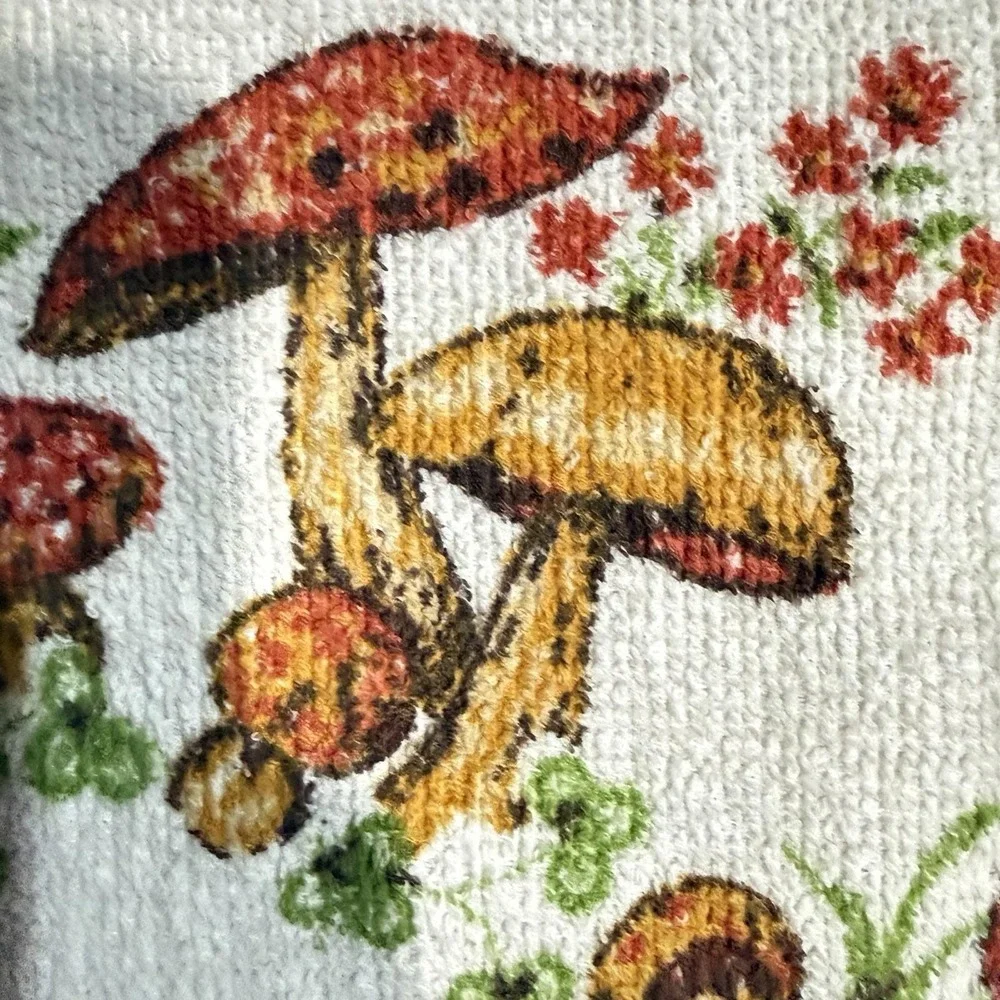 Vintage Merry Mushroom Style‎ Throw Blanket Handmade